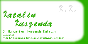 katalin kuszenda business card